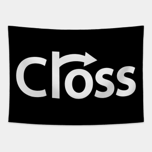 Cross crossing typographic logo design Tapestry