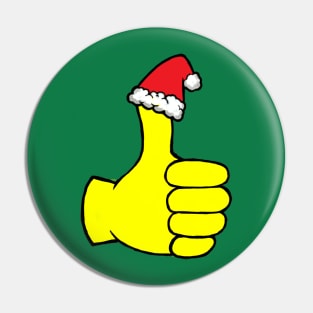 Thumbs Up Santa Hat Pin