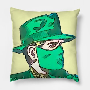 man in green mask and hat Pillow