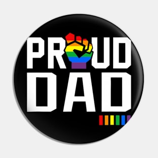 Proud Dad Rainbow LGBT Gay Pride Month Pin