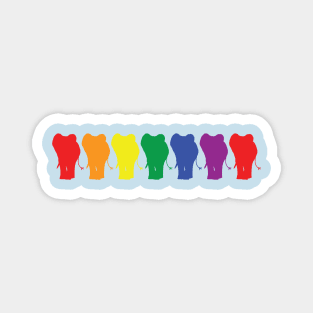 Elephant Pride Rainbow Magnet