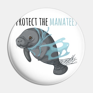 Protect The Manatees, Save the Manatees, Manatees Lovers Pin