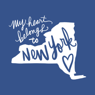 My Heart Belongs To New York: State Pride T-Shirt