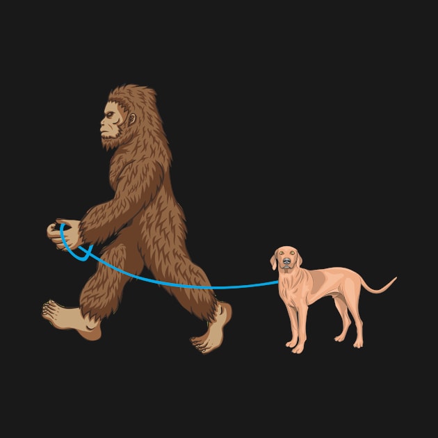 Bigfoot Dog Walk Vizsla - Sasquatch Dog Lovers by SkivingtonAllanss