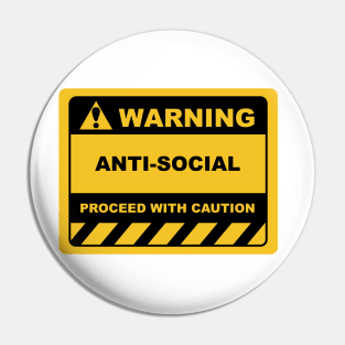 Human Warning Sign ANTI-SOCIAL PROCEED WITH CAUTION Sayings Sarcasm Humor Quotes Pin