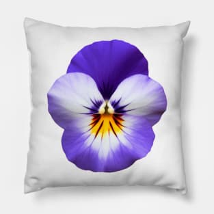 Violet Pansy Flower Art Print Pillow