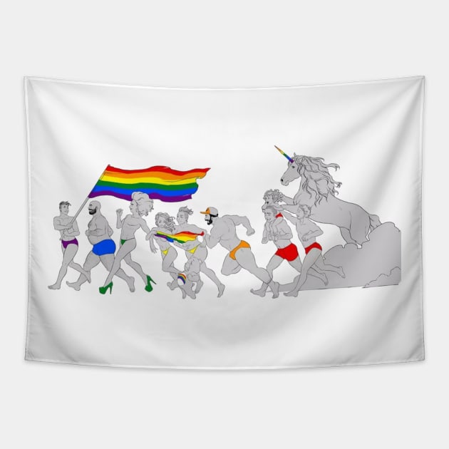 LGBT+ Pride Tapestry by DorothyGoesGlamping