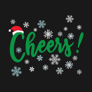 Cheers Christmas Cheer Holiday Spirit Snowflakes T-Shirt