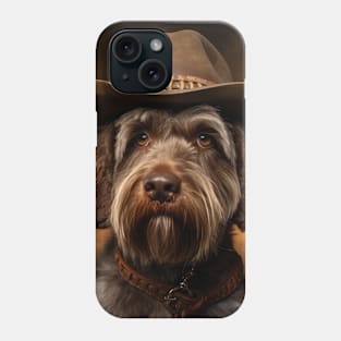 Cowboy Dog - Wirehaired Pointing Griffon Phone Case