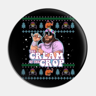 Macho The Cream of The Crop Wrestling Ugly Xmas Christmas Pin