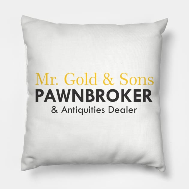 Mr Gold & Sons Pillow by eevylynn