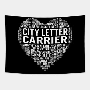 City Letter Carrier Heart Tapestry