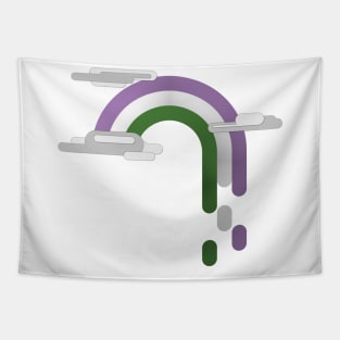 Genderqueer Pride Flag Minimalist Drip Rainbow Design Tapestry