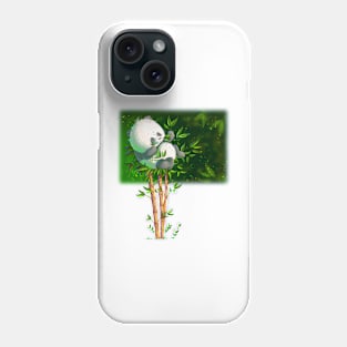 panda on bamboo Phone Case