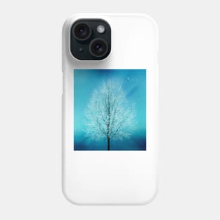 Winter Tree In Blue Phone Case