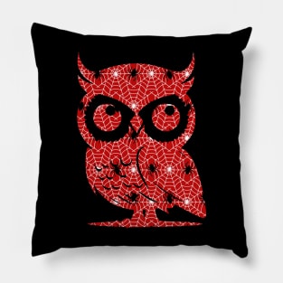 Spider Web Owl Pillow