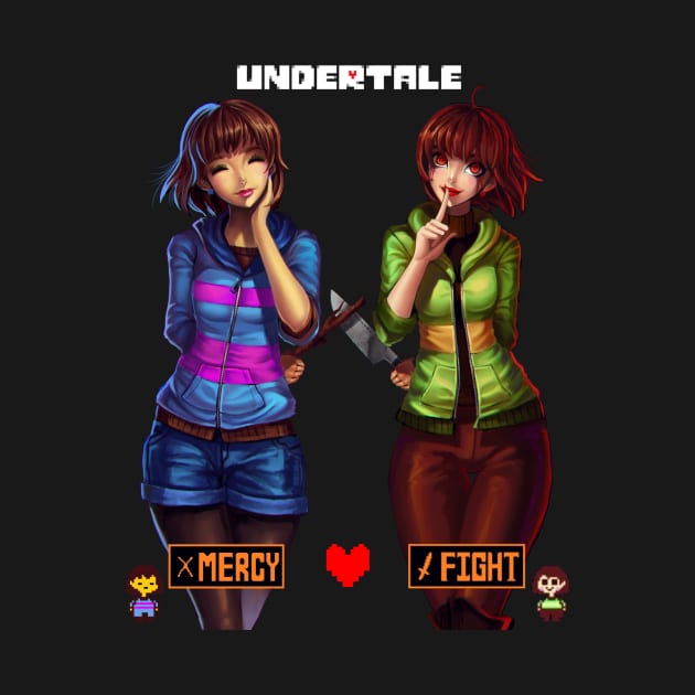 Undertale Frisk and Chara by PuddingzZ