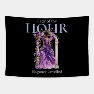 Lady of the hour Elegance Unveiled - Black Lady Black Lives Matter - Black and Beautiful Tapestry