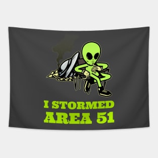 I Stormed Area 51 Tapestry