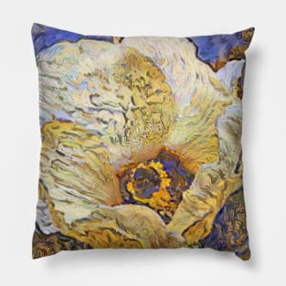 Sunny flower of Okra Pillow