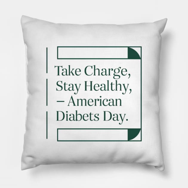 take charge and stay healthy Pillow by CreationArt8