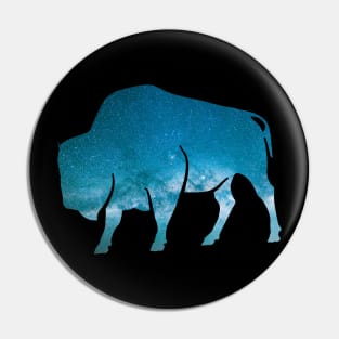 Buffalo Galaxy Cosmic Mystical Night Sky Pin