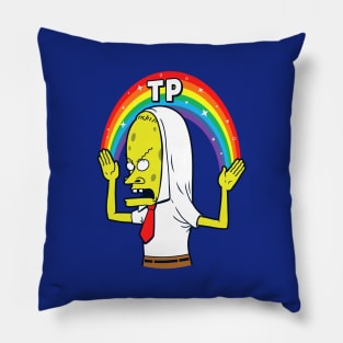 Funny 90's Rainbow Cartoon Characters Mashup Funny TP Meme Pillow