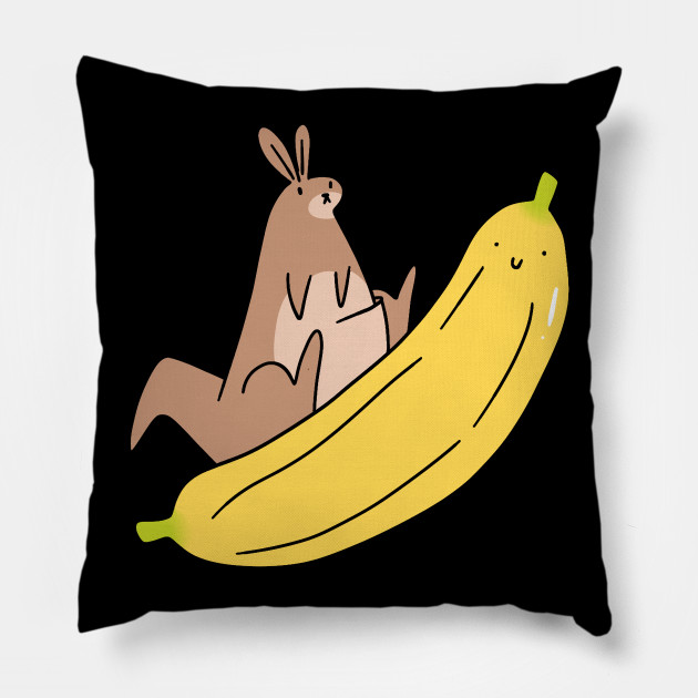 Giant Banana And Kangaroo Kangaroo Pillow Teepublic