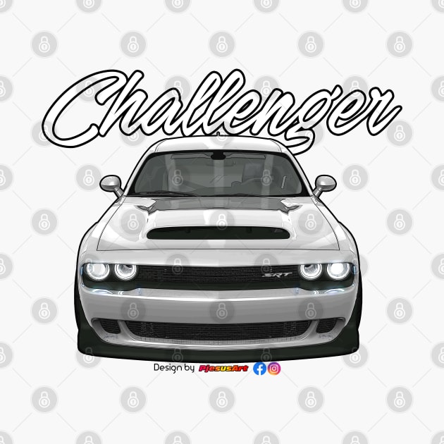 Challenger SRT White by pjesusart by PjesusArt