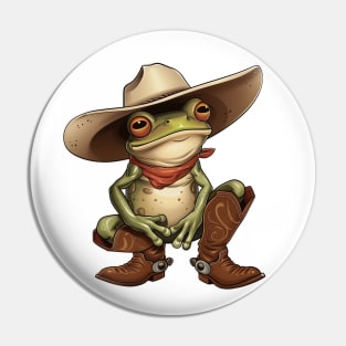 Cowboy frog Pin