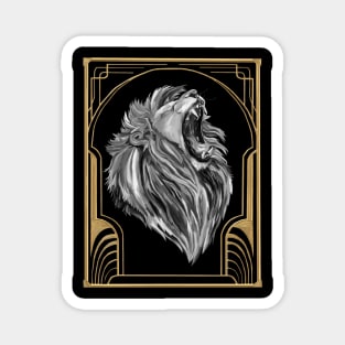 Deco Art 20's Roaring Lion Magnet