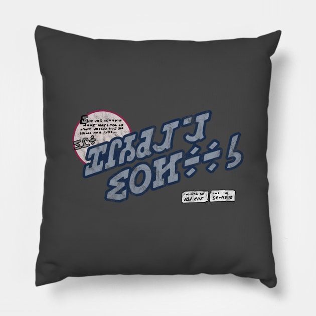 Holiday Special Cartoon Title Pillow by LazyDayGalaxy