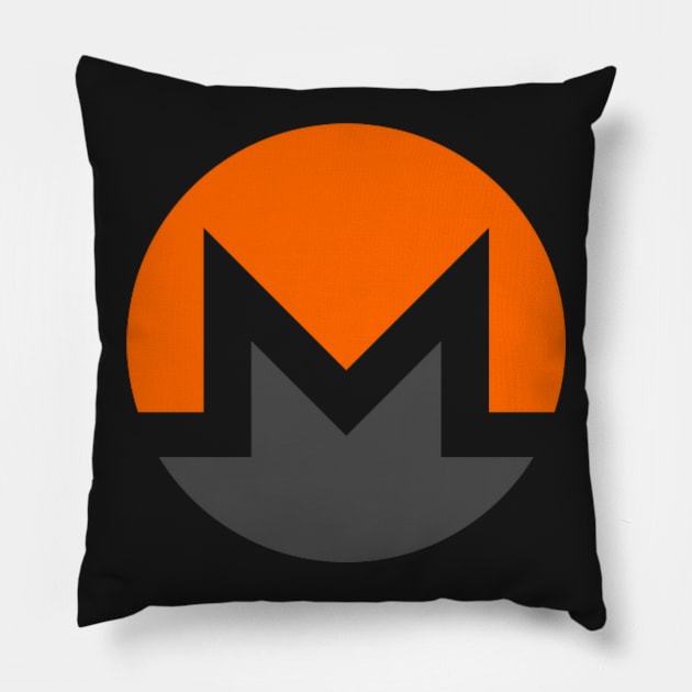 Monero (XMR) Crypto T-Shirt Pillow by cryptogeek