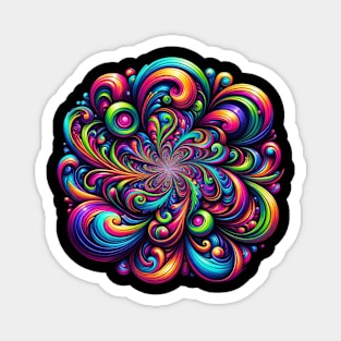 psychedelic swirl Magnet