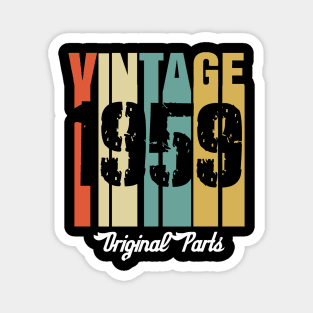 Vintage 1959 Original Parts Retro Vintage Birthday Gifts 61s Magnet