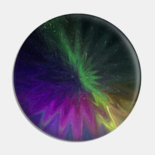 Rainbow Galaxy Space Purple and Green Pin