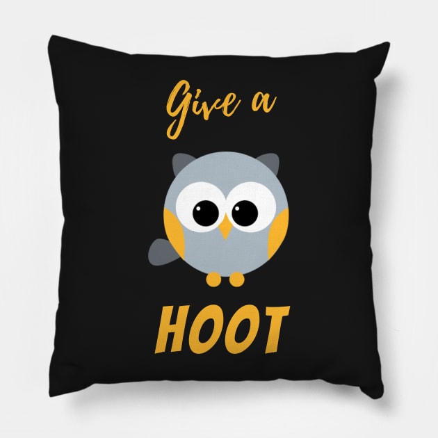 Give A Hoot Pillow by Rusty-Gate98