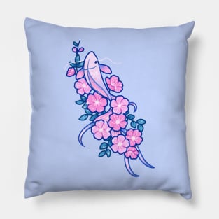 Koi Fish Blossoms Pillow