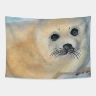 Fluffy Arctic Seal Tapestry