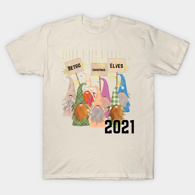 Discover Retro Christmas Elves 2021 - Retro Christmas Elves 2021 - T-Shirt