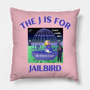 Donald J Trump Jailbird Kamala Harris Pillow