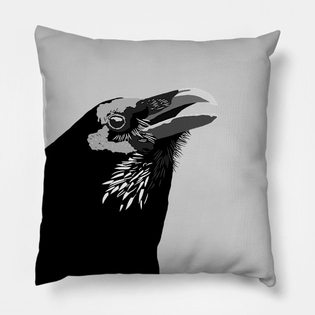 Crow Pillow by ElviaMontemayor