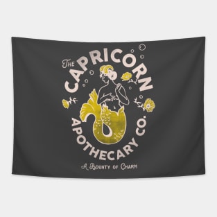 "Capricorn Apothecary Co: A Bounty Of Charm" Cool Zodiac Art Tapestry