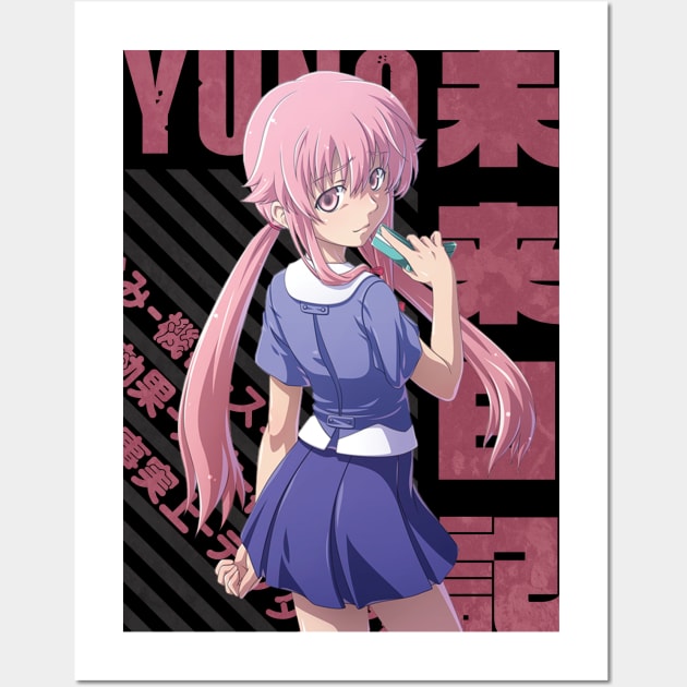 Poster Anime MIRAI NIKKI, Yuno Gasai (placa decorativa - MDF - 28X40cm)