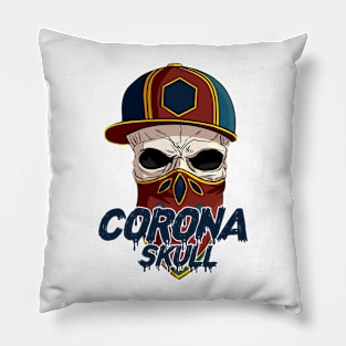 Corona Skull Pillow