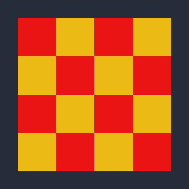 red and mustard check pattern by pauloneill-art