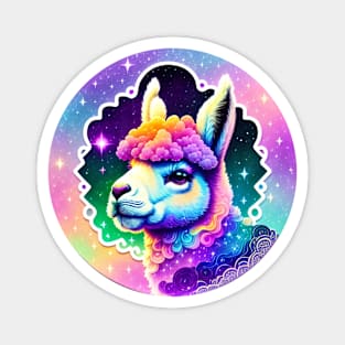 Colorful Cute Llama Funny Alpaca Lovers Magnet