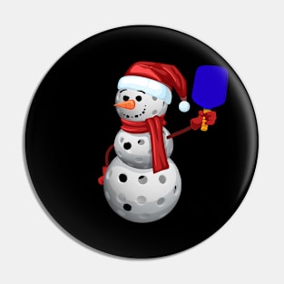 Pickleball Snowman Pin