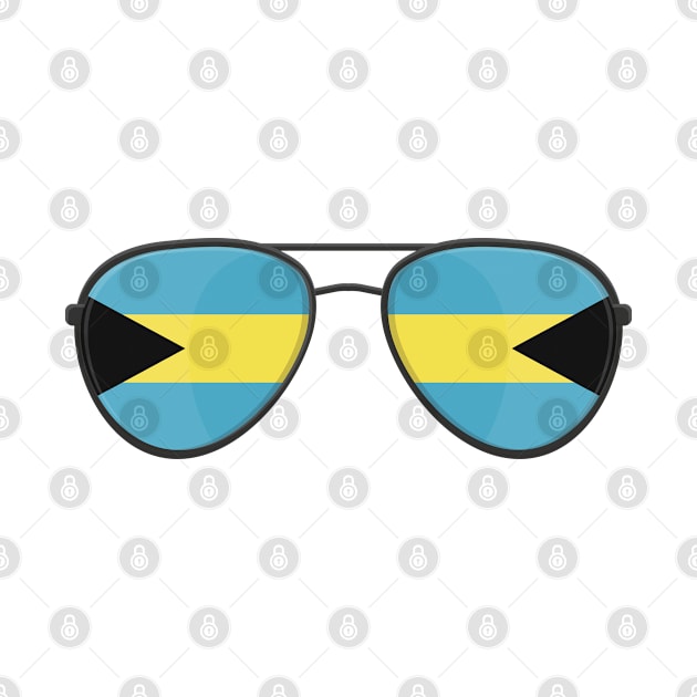 Bahamas Flag Sunglasses by BramCrye