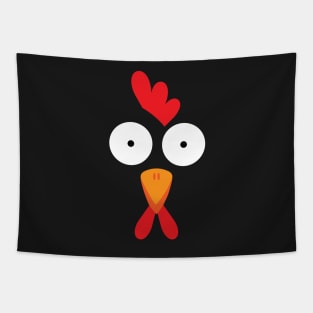 Chicken Face Halloween Costume Tapestry